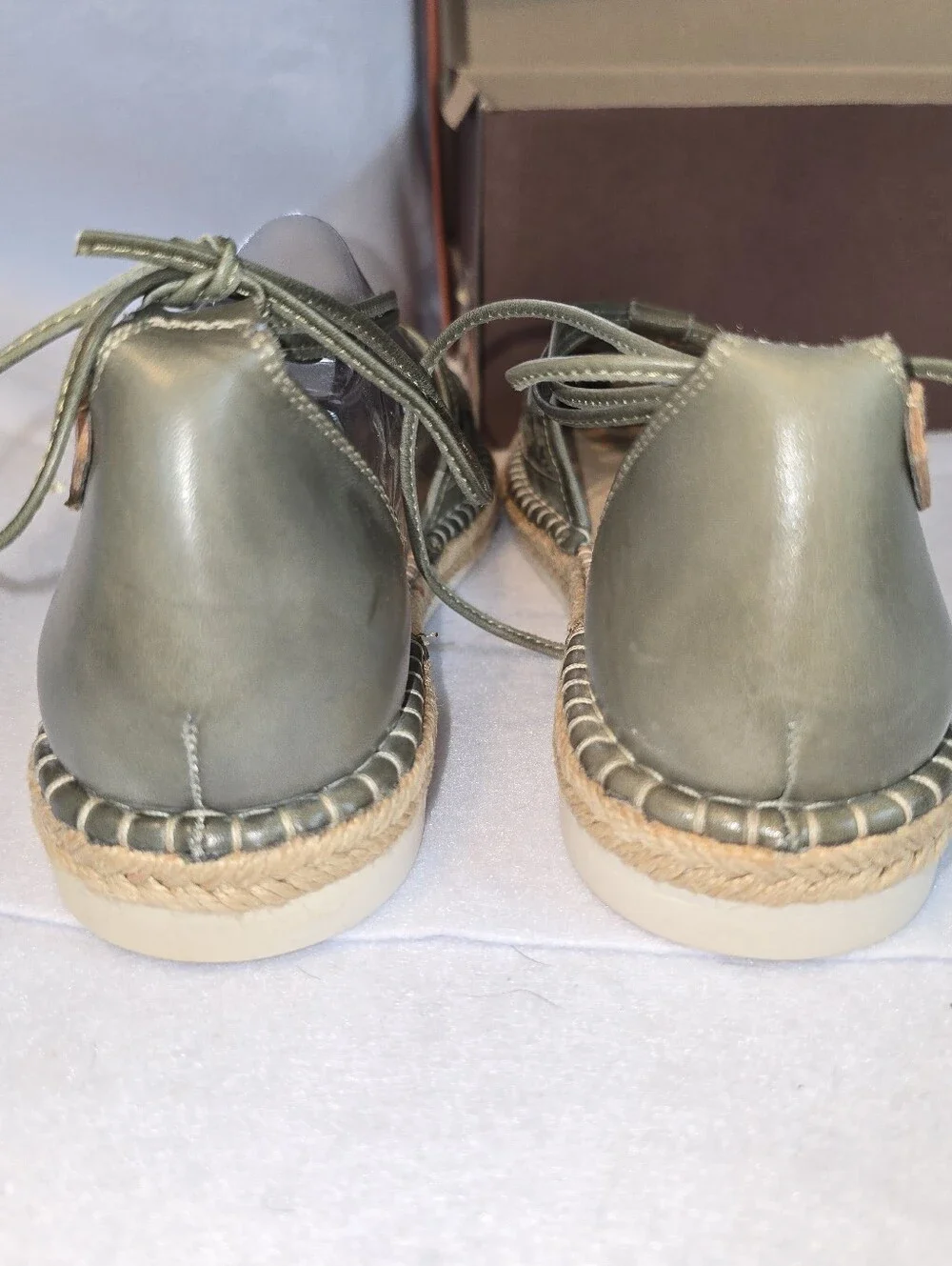 Pikolinos Cadamunt Leather Espadrille Sandals Olive Green EU 37 US 6.5-7  NIB